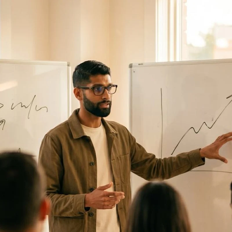 Amit at the whiteboard